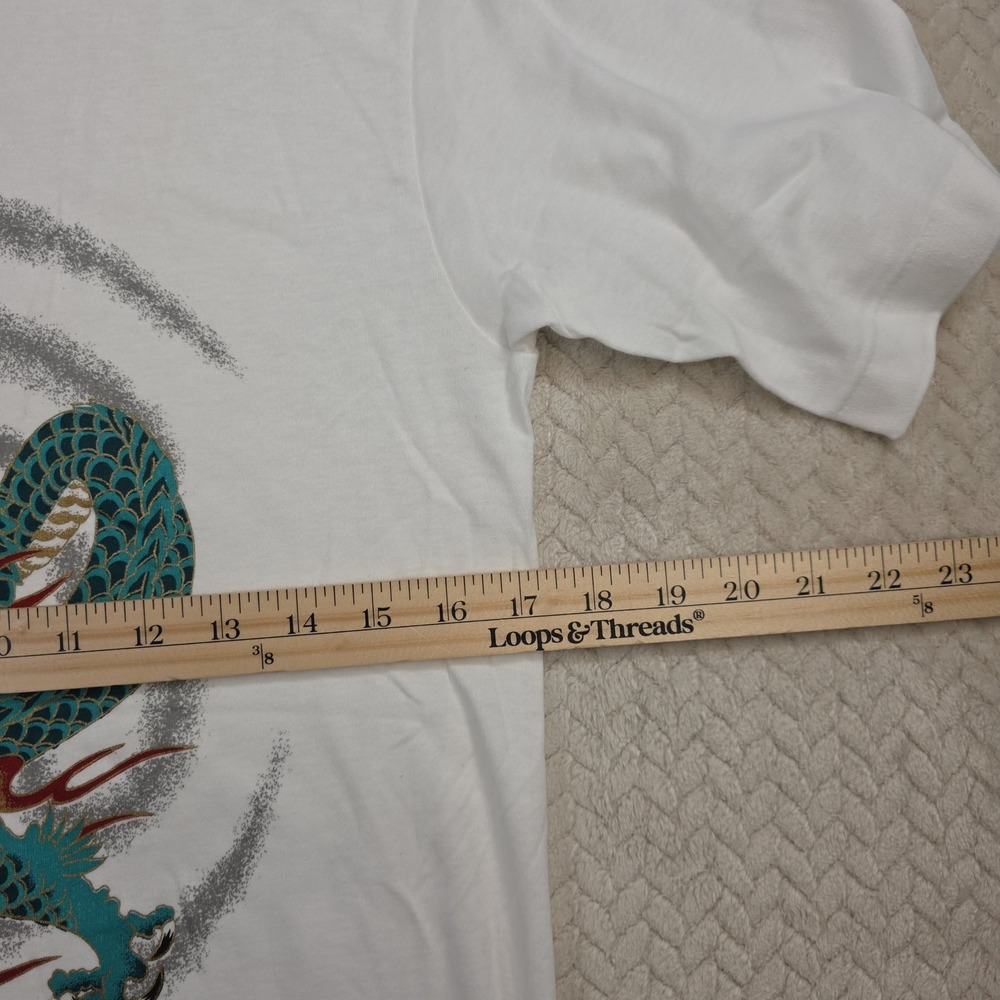 Vintage‎ Kocolo White Japanese Dragon Graphic T-Shirt Made in Japan Mens Size LL - Picture 4 of 7
